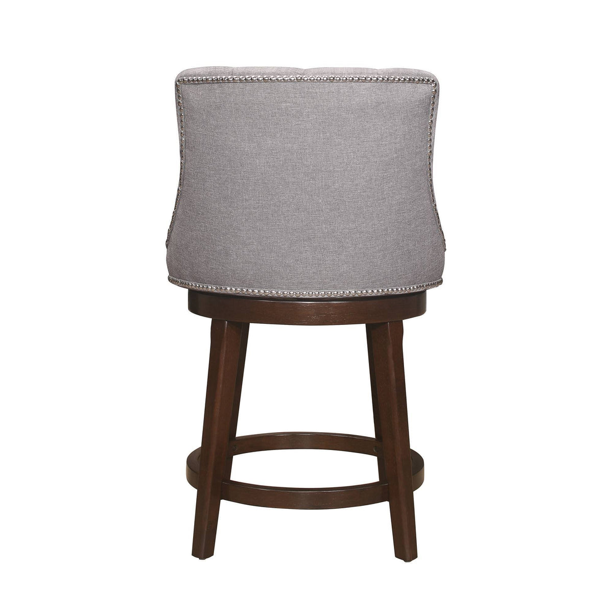 Gray Fabric Swivel Counter Height Stool D316