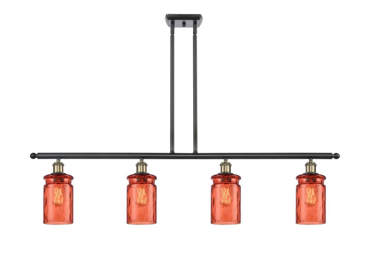 Black Antique Brass 3 Light Island Light W220