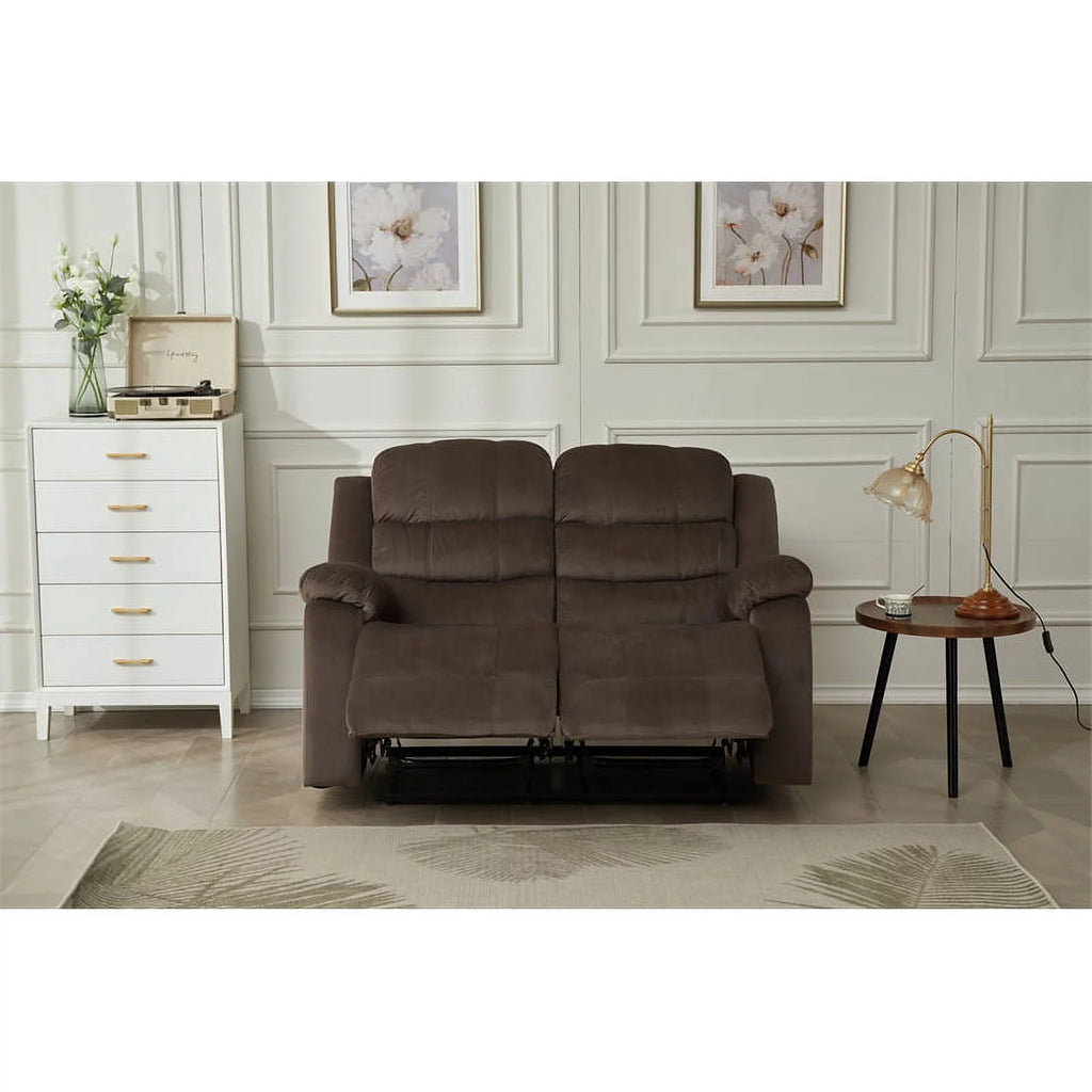 Brown Microfiber Loveseat Z580