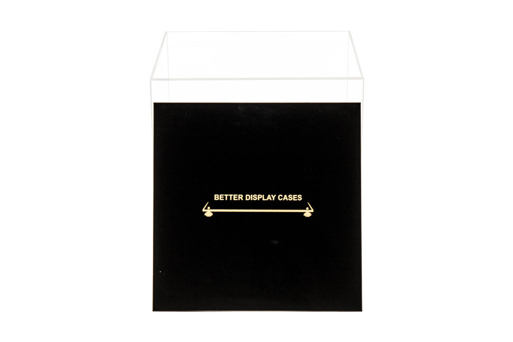 Clear Display Case with Simulated Wood Floor U264