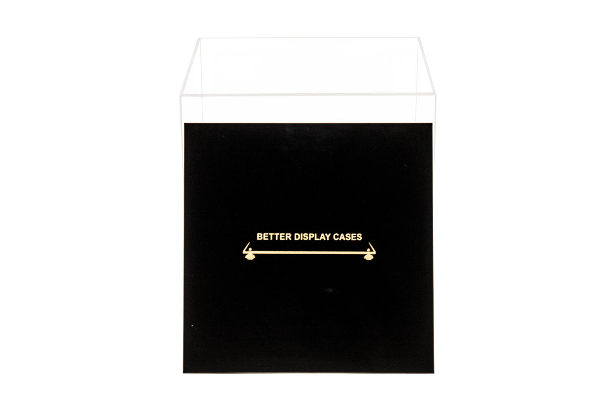 Clear Display Case with Simulated Wood Floor U264