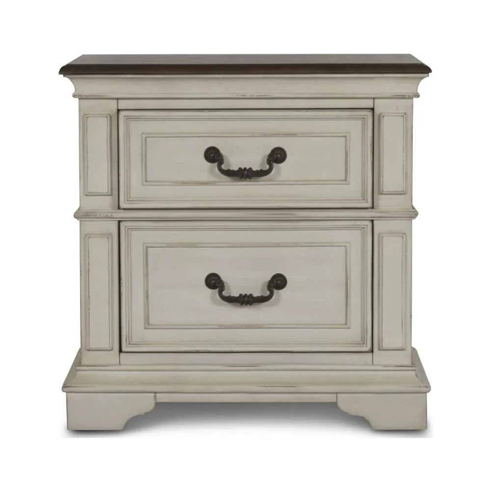 Antique White Solid Wood Frame Nightstand O772206