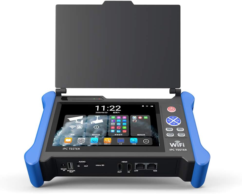 7 Inch IPS Touch Screen H.265 6K IP Camera Tester with Anti-Sunlight Cover A782