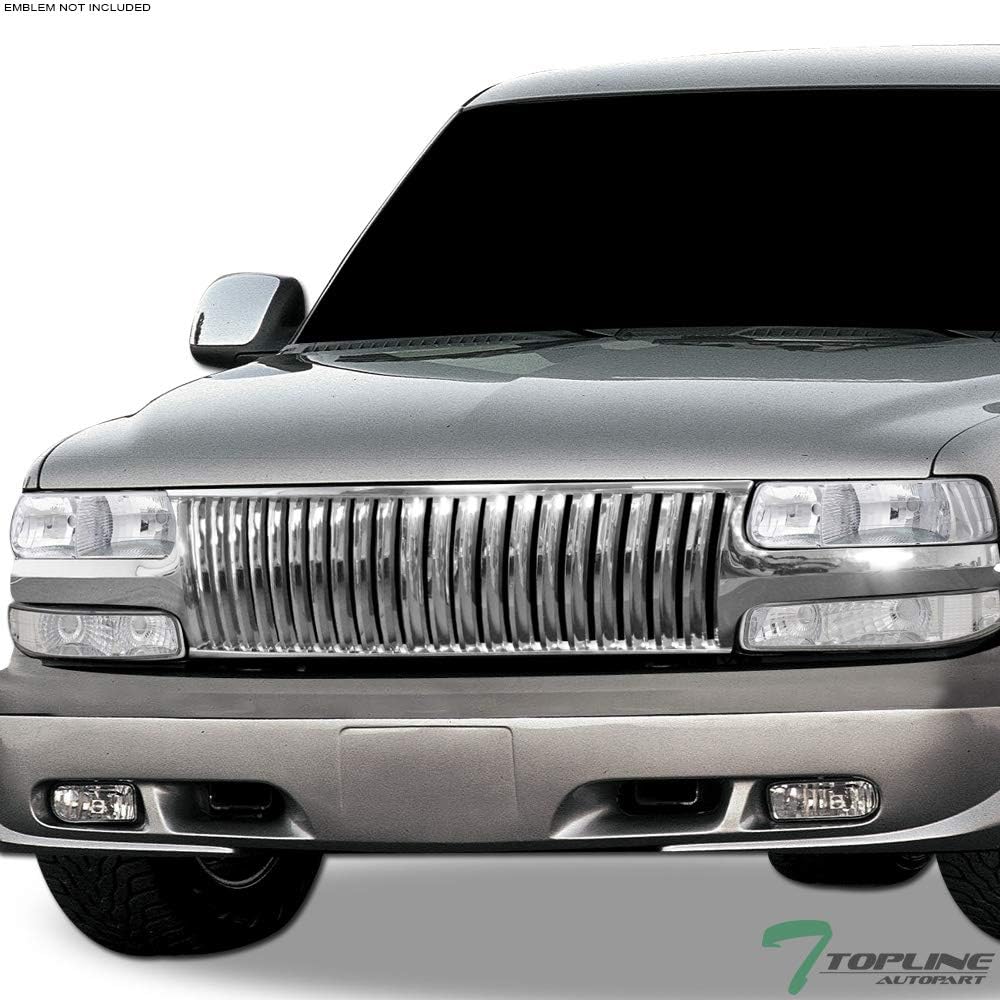 Chrome Front Hood Bumper Grill Grille ABS For Chevy Silverado Tahoe Suburban A7043