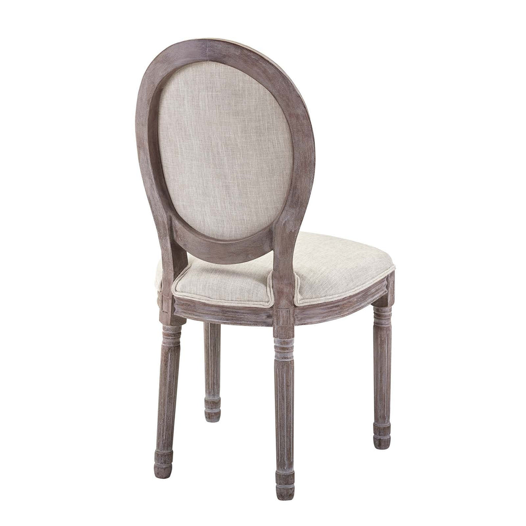 Beige Fabric Wood Dining Chair Set of Four Y86803