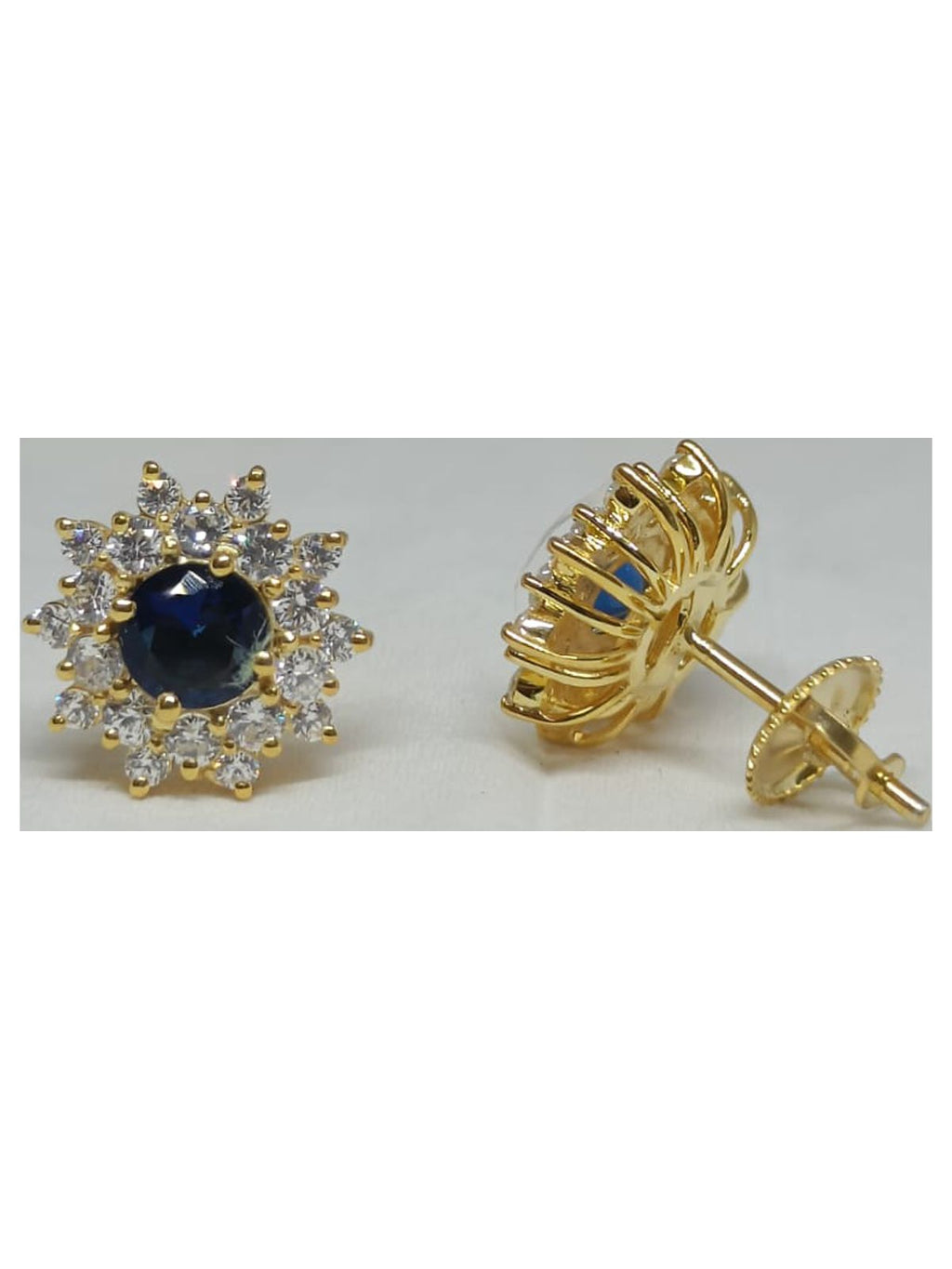 14k Yellow Gold Plated Flower Shape Stud Earring Z7360