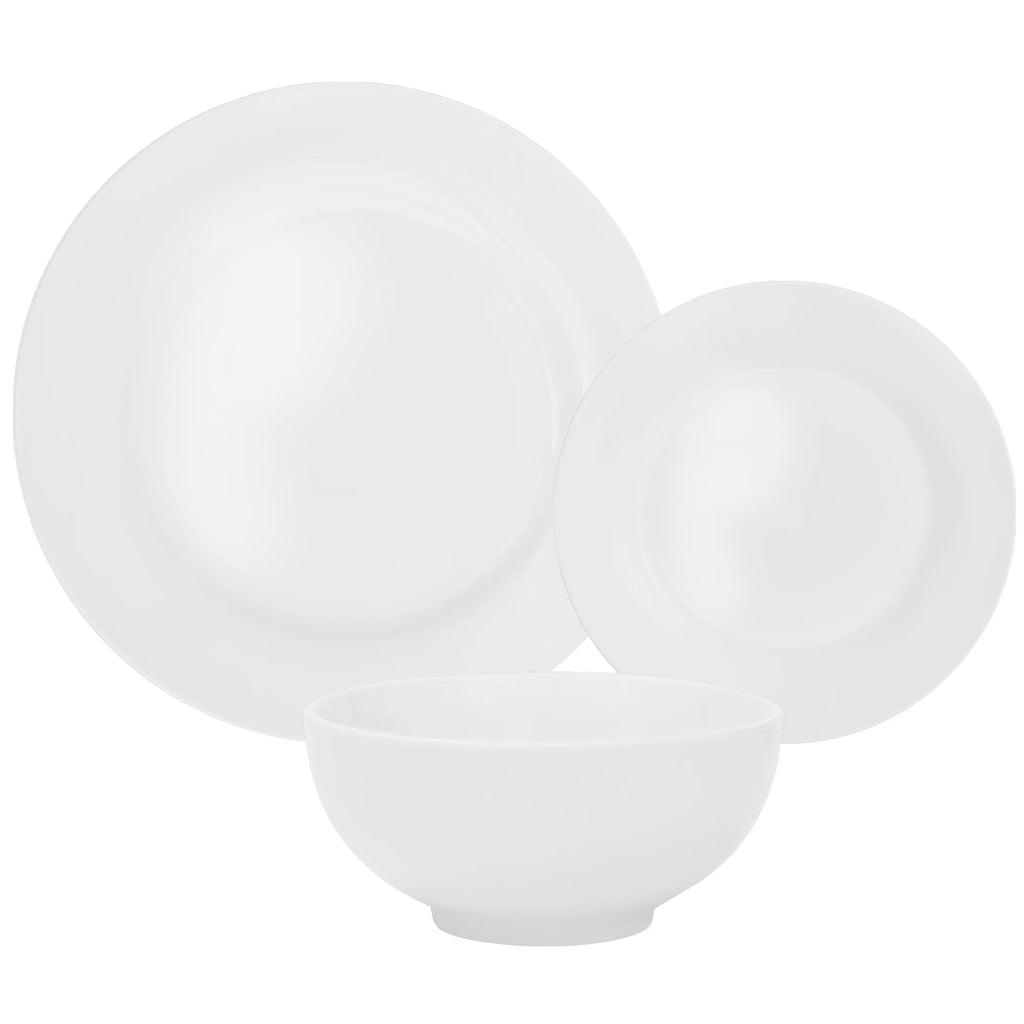 White 18 Pc Dinnerware Set for 6 R936