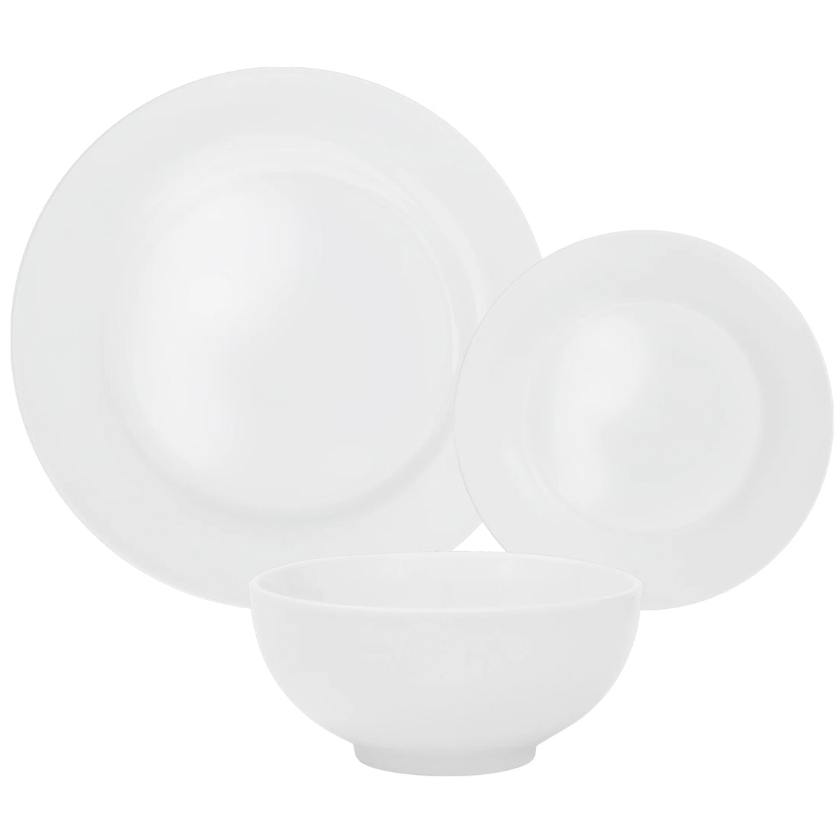 White 18 Pc Dinnerware Set for 6 R936