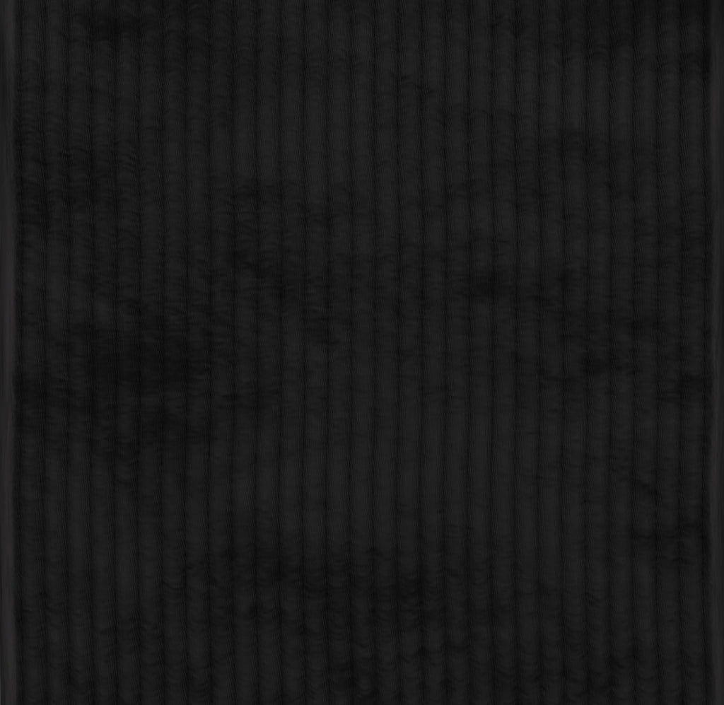 Gold PU Strip Wingback Velvet Upholstered Bed Black, Full Y304