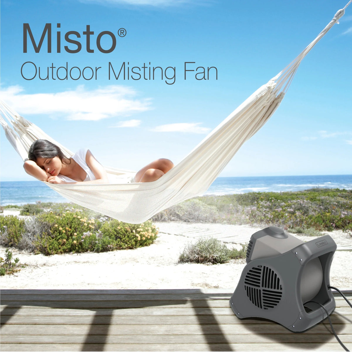 15" Outdoor Misting Fan with 3 Speeds, Black R8451