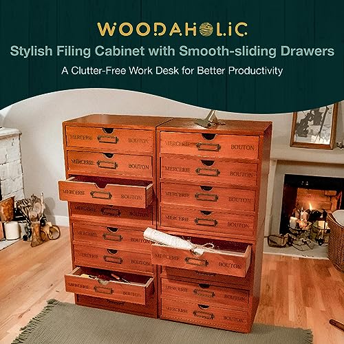 16 Drawer Wooden Storage Box V12428
