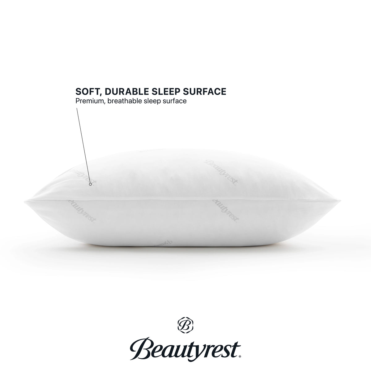 King Size Polyester Bed Pillow 2 Pack E217299