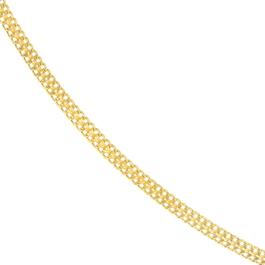 14K Yellow Gold Diamond Cut Chain Necklace S89046