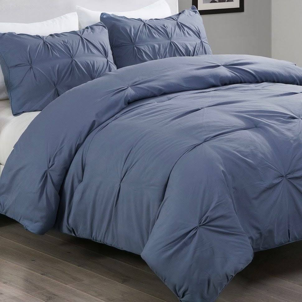Purple Twin 2 Piece Pintuck Comforter Mini Set B313