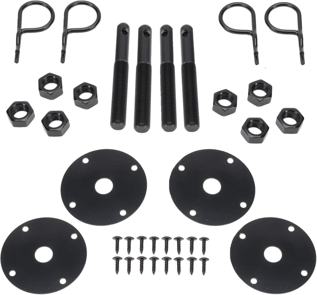 Black Steel Hood Pin Kit with Hair Pins Pack of 2 E584781