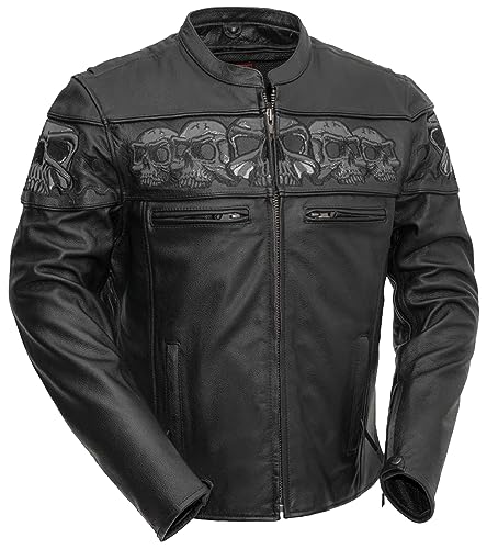 Black Leather Motorcycle Jacket D57939