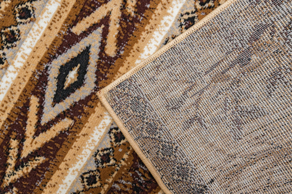 Multicolor Geometric Jute Backing 2 ft. x 8 ft. Runner Rug A669