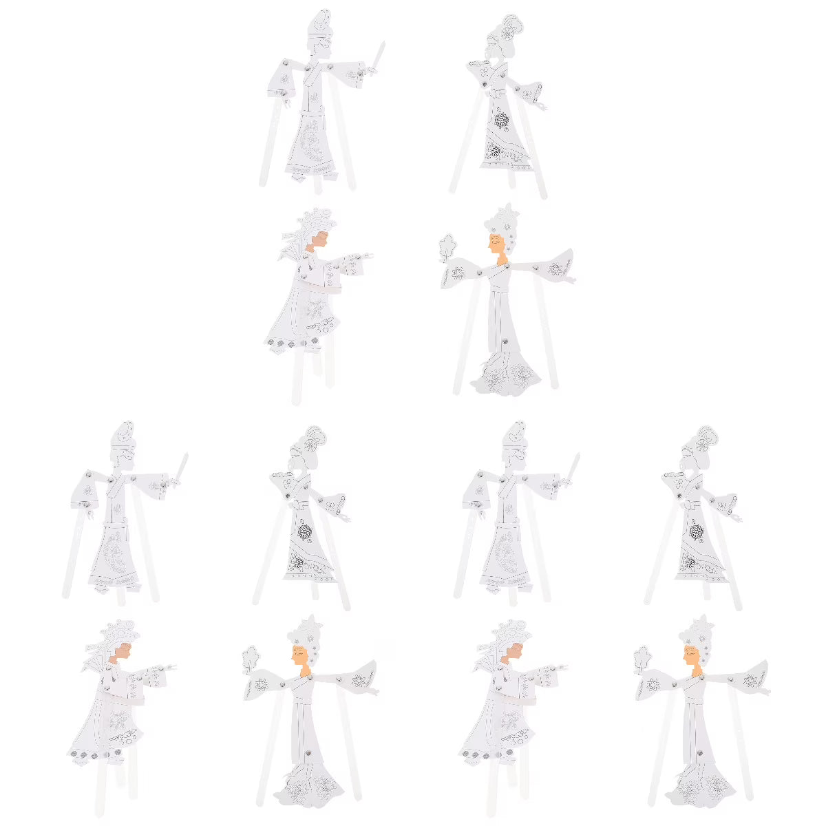DIY Material Kit Toys for Toddlers Shadow Puppetry Making Tools Chinese Handmade Materials Child N61586