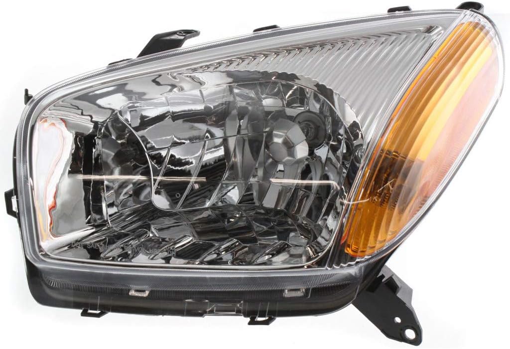 2001 2002 TOYOTA RAV4 Head Light Assembly Driver Side Chrome w/Bulbs I355518