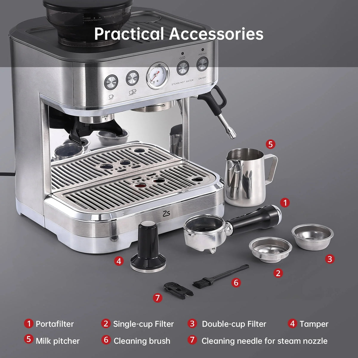 15 Bar Stainless Steel Espresso Machine X419