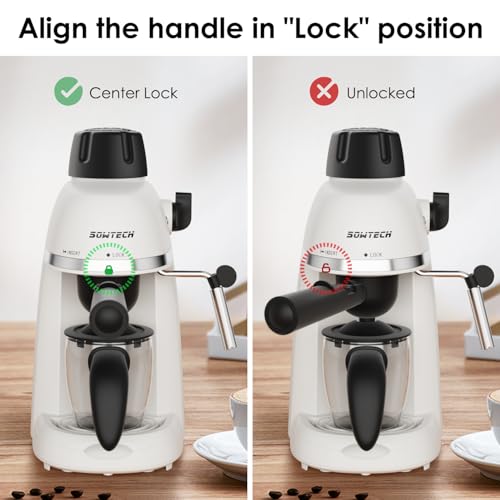 Black 3.5 Bar Espresso Cappuccino Machine with Milk Frother, 800W V83049