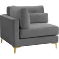 Grey Velvet Modular Corner Chair S69532