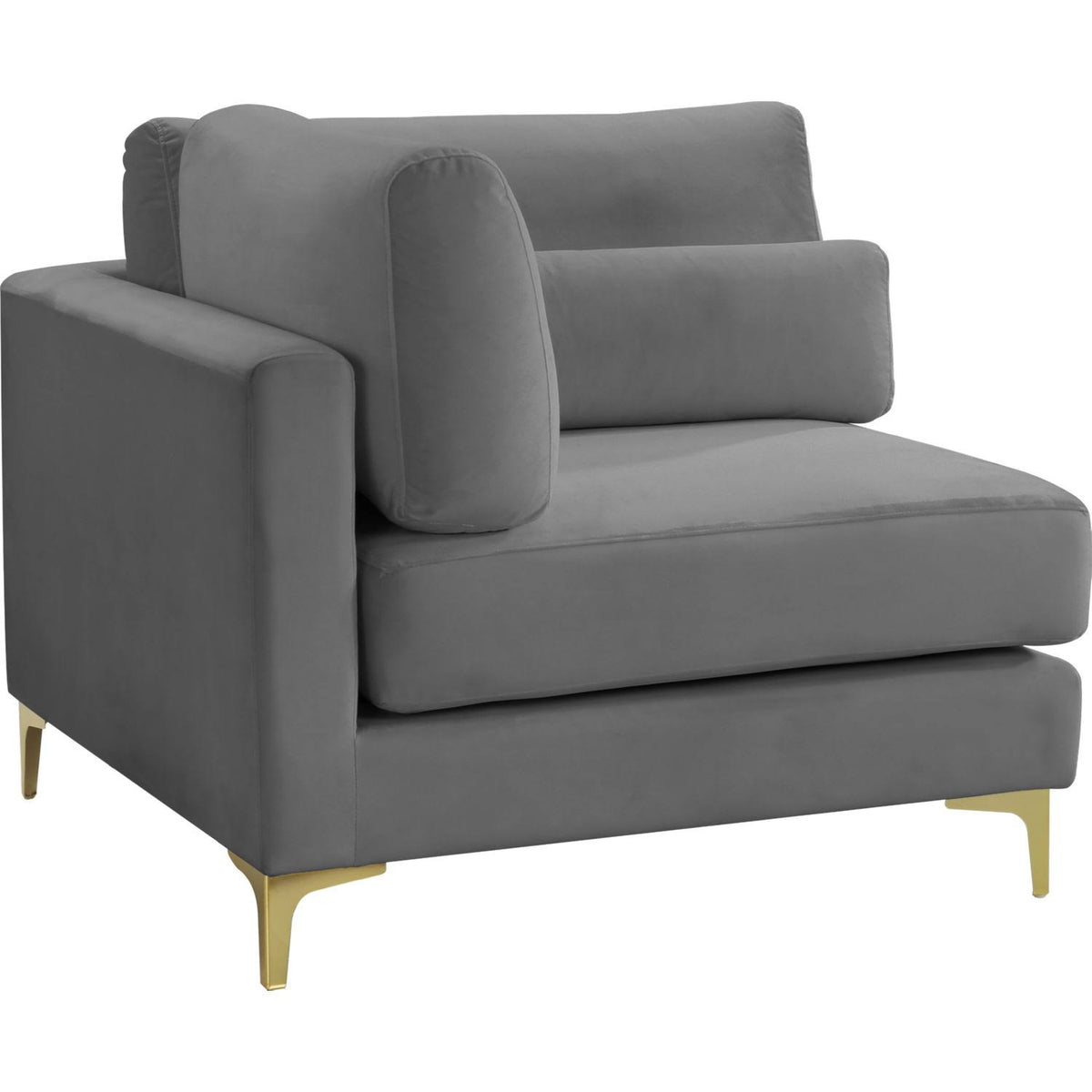 Grey Velvet Modular Corner Chair S69532