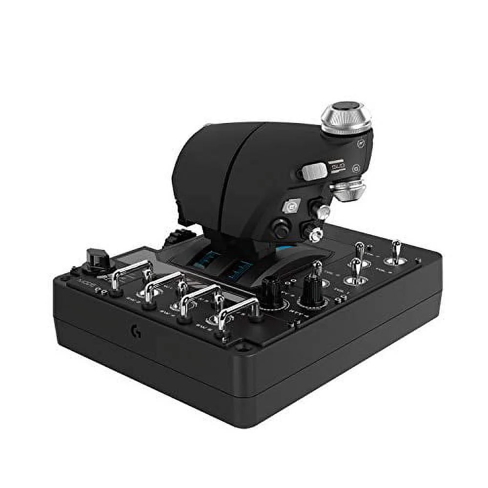 Black Throttle and Joystick Flight Simulator Game Controller B6263