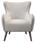 Off White Linen Wingback Chair K42669