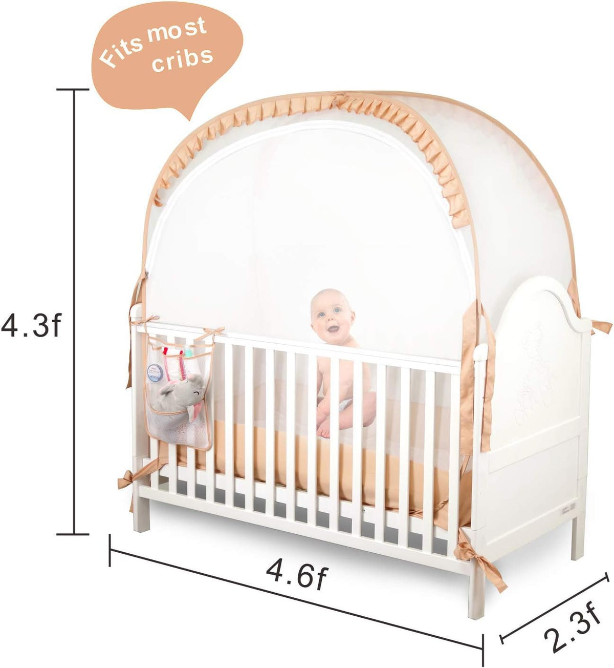 Baby Crib Pop up Tent Mesh Cover R94347