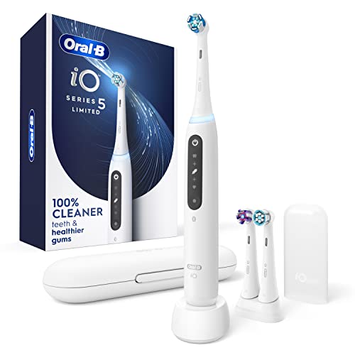 White Rechargeable Electric Toothbrush with 3 Brush Heads and Travel Case C6274