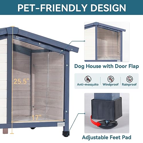 White Small Dog House with PVC Roof T941