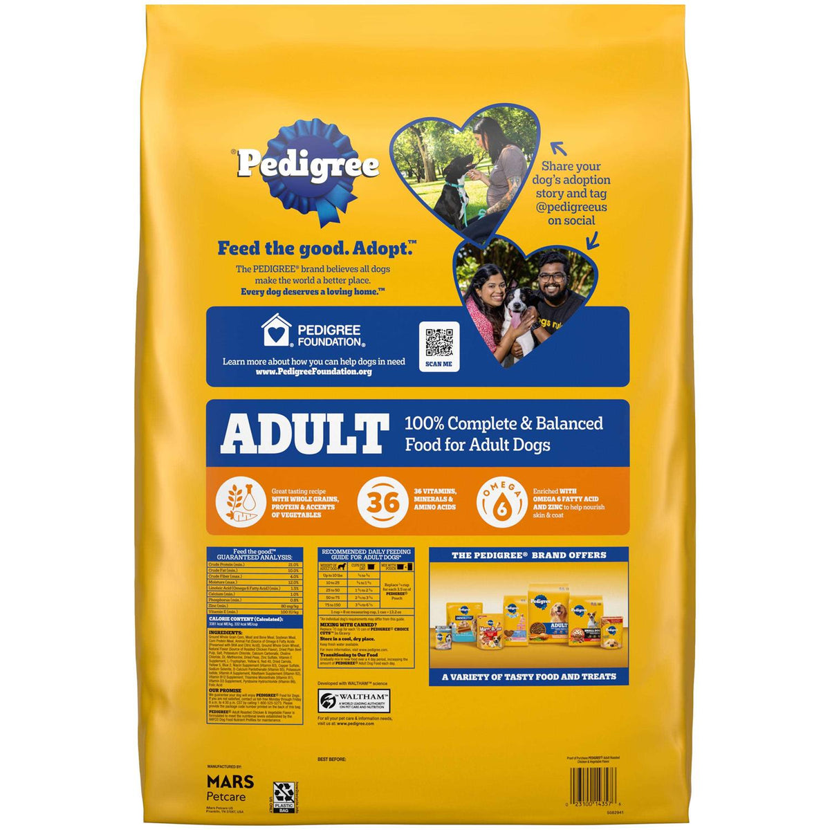Pedigree Adult Complete Nutrition Roasted Chicken Rice & Vegetable Dry Dog Food U497