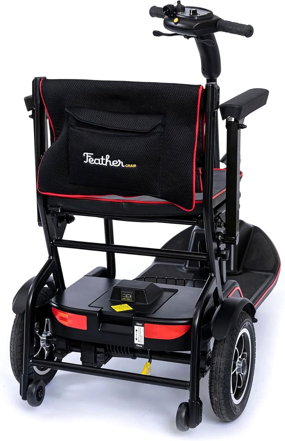 Black 4 Wheel Mobility Scooter with Arm Rests and Basket V5614