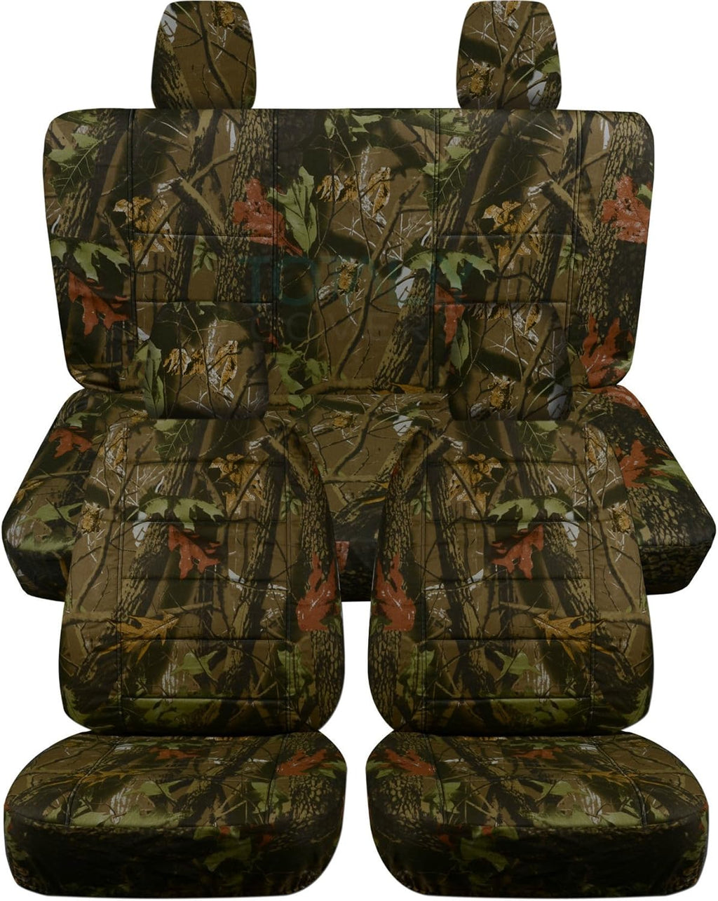 Camouflage Seat Covers Full Set Front & Rear P596