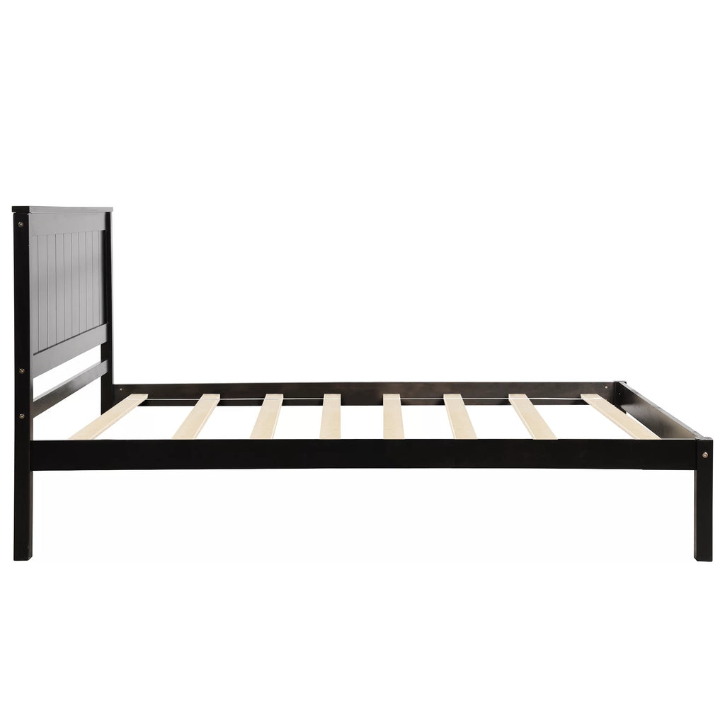 Twin Size Wood Platform Bed Frame with Headboard S481