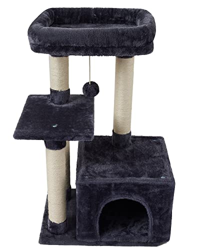 Grey Cat Tree with Scratching Posts A582776