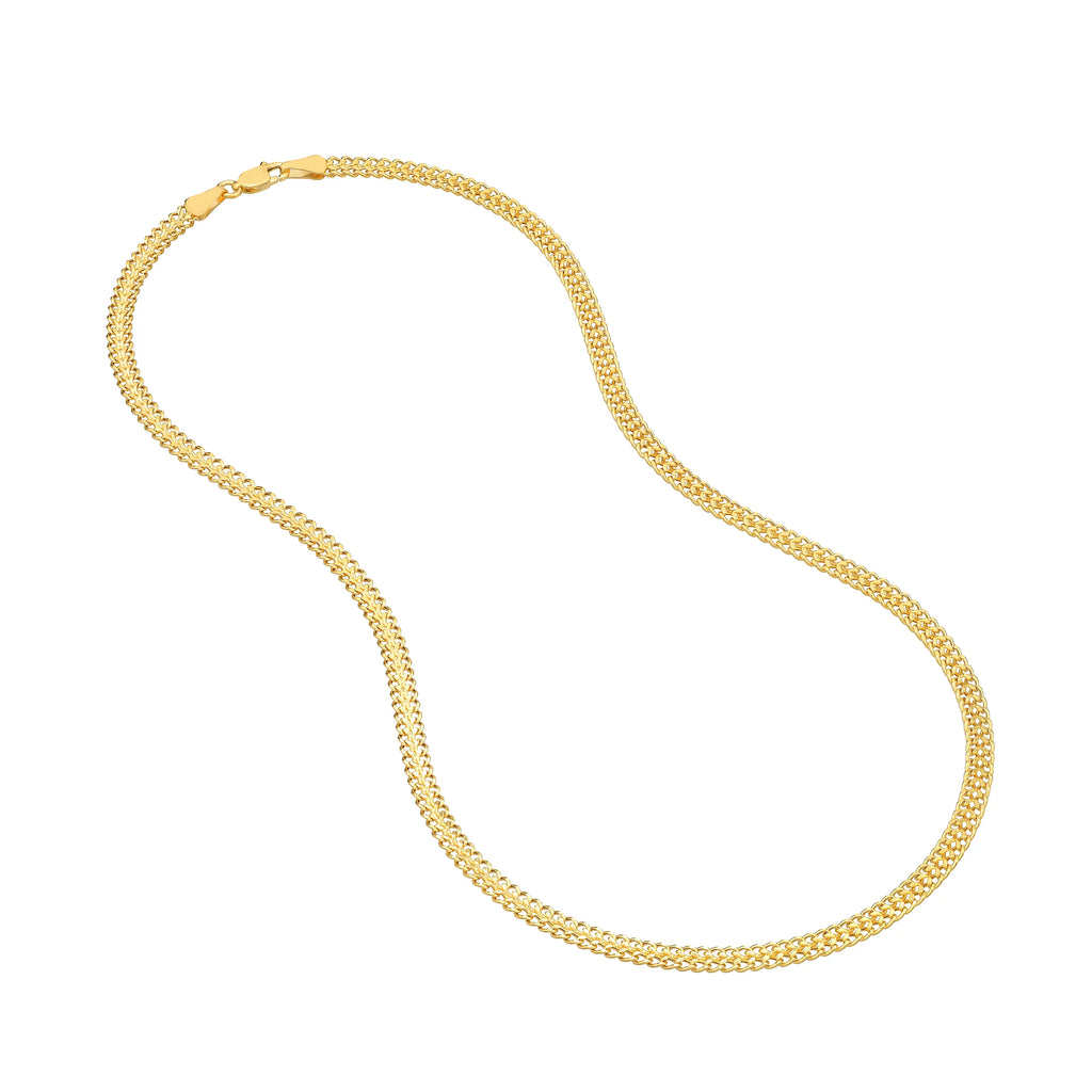 14K Yellow Gold Diamond Cut Chain Necklace S89046