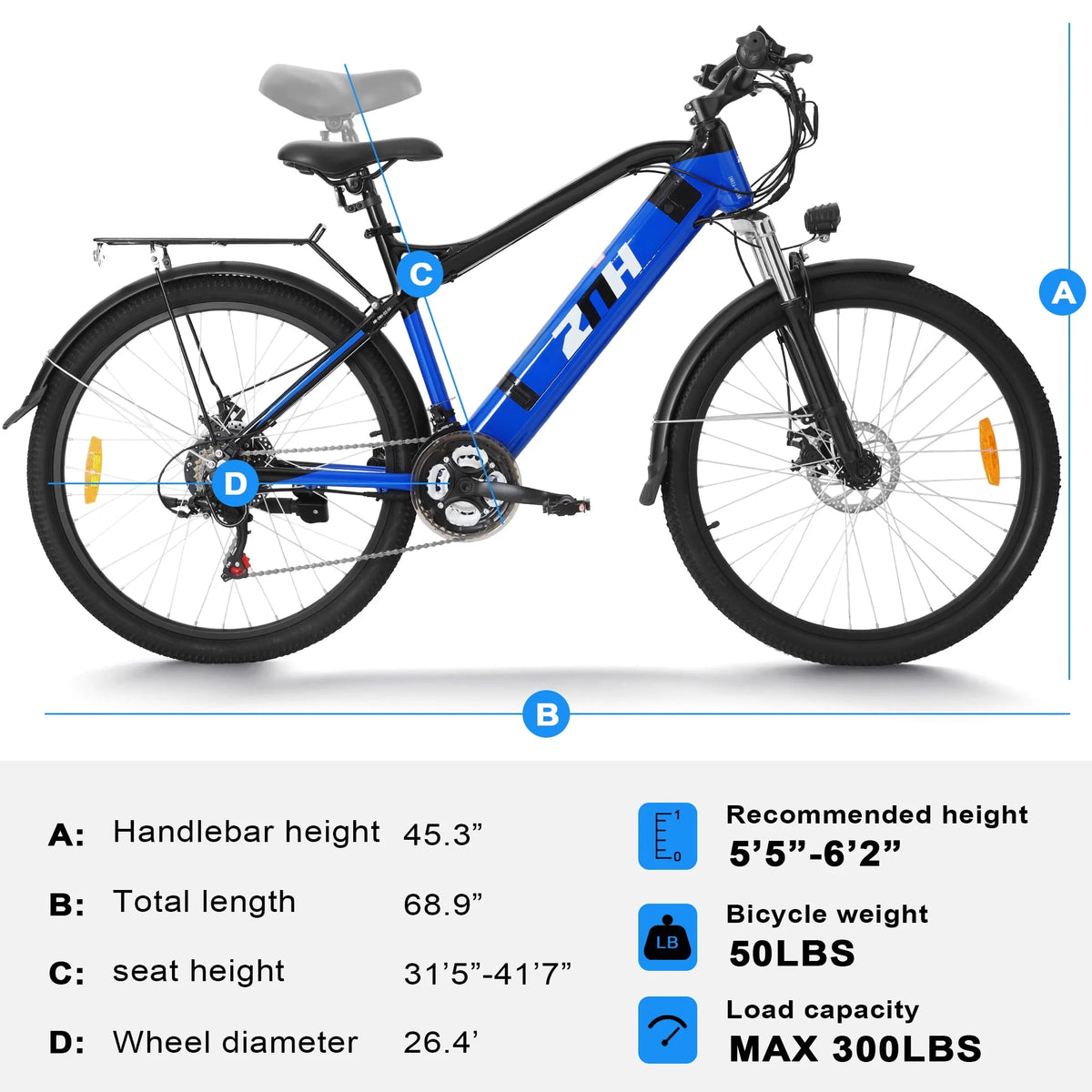 350W 26 Orange Electric Mountain Bike 21 Speed T935923