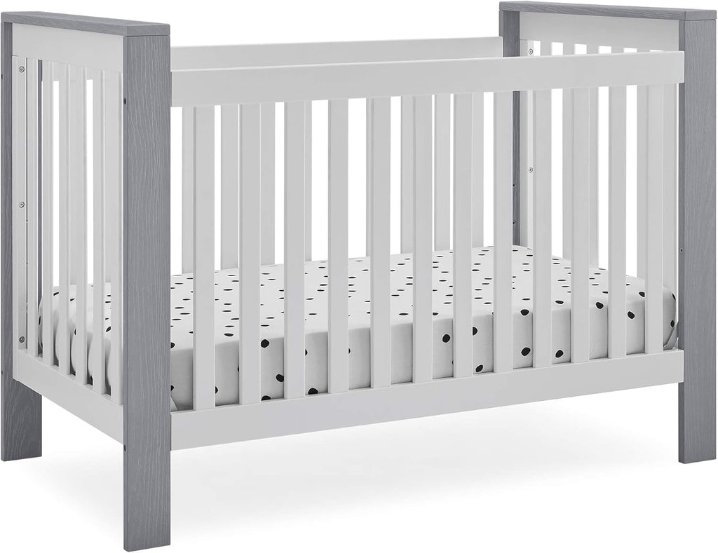 Bianca White Textured Midnight Grey 4-in-1 Convertible Crib A12443
