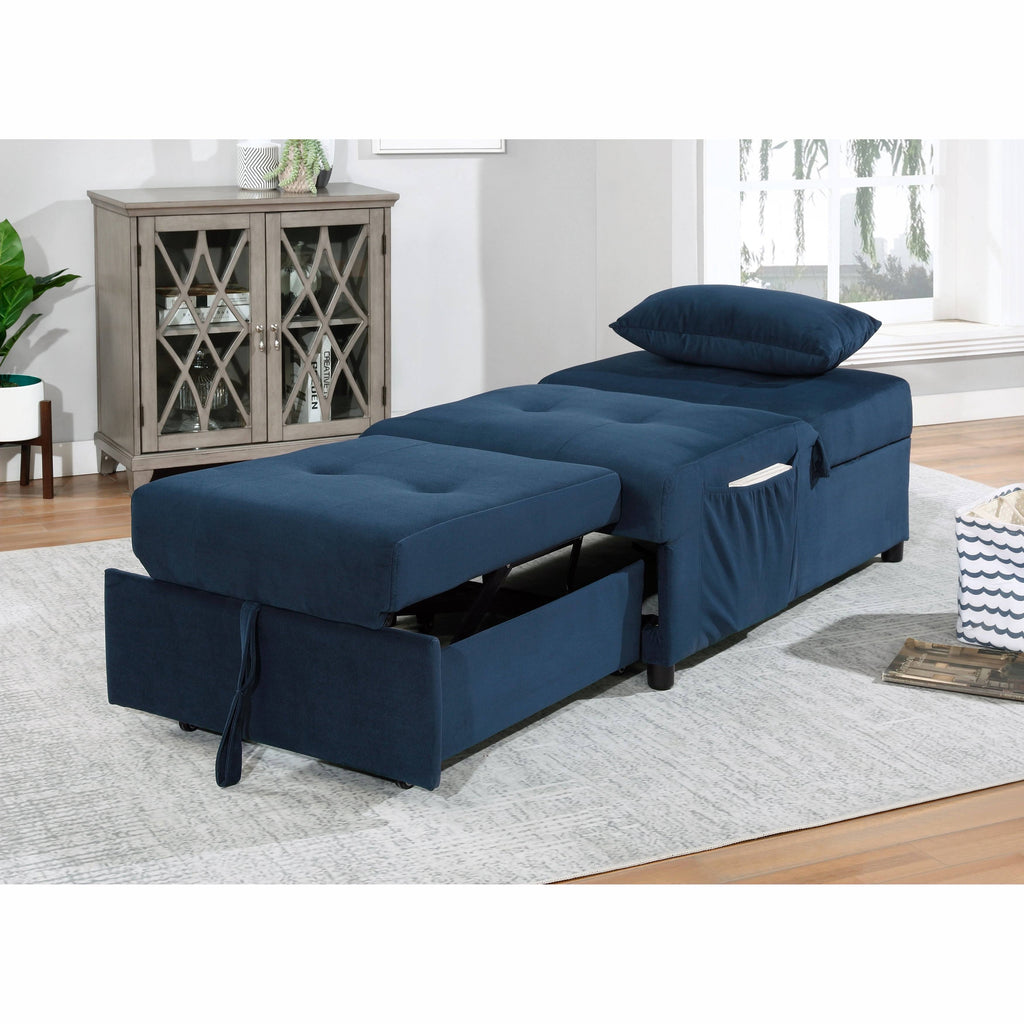 Grey Upholstered Futon Chair B4154