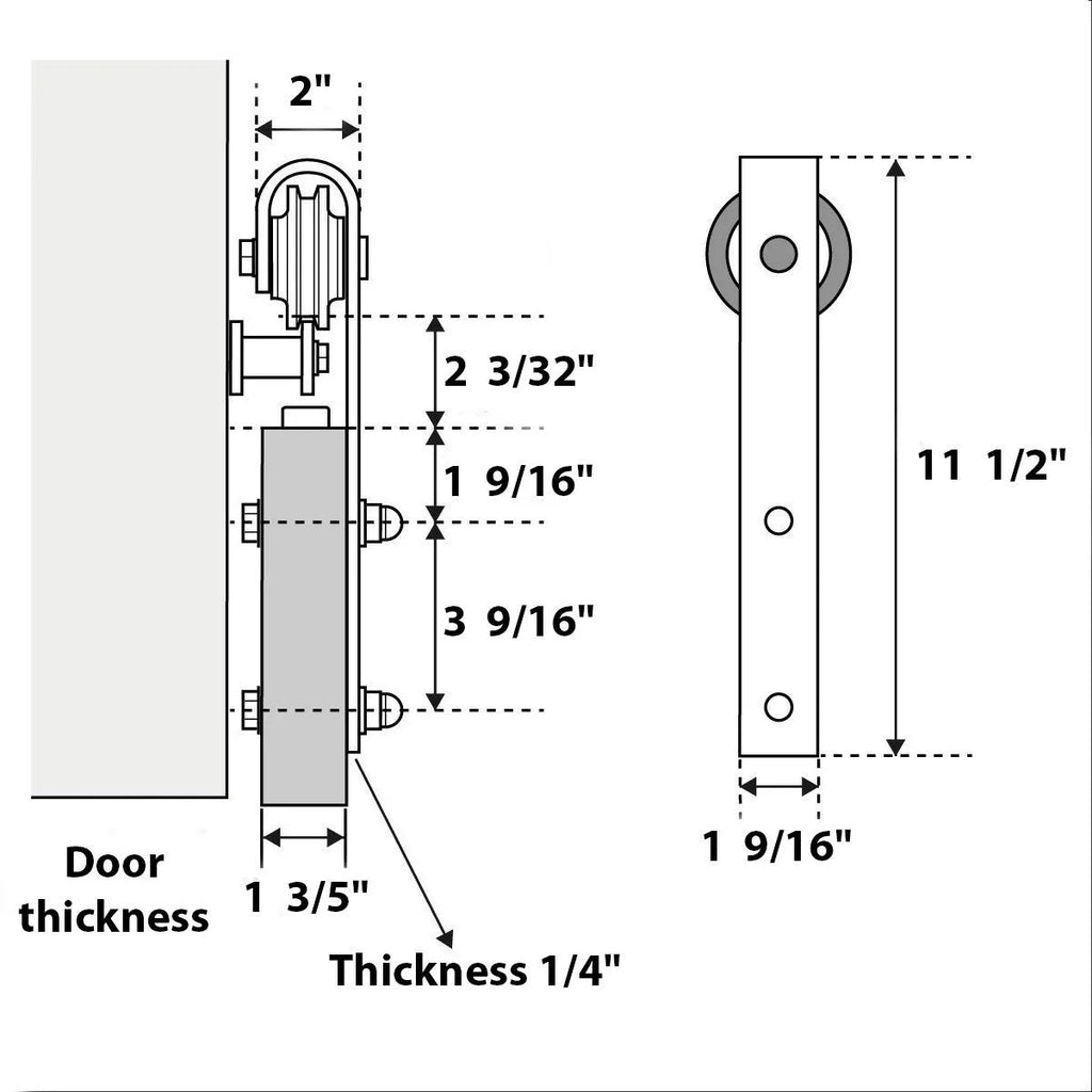 Double Barn Door 36 x 80 inches Solid Panel Interior Doors T1346