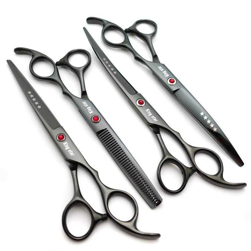 7.0in Titanium 4pcs Dog Grooming Scissors Set P51995