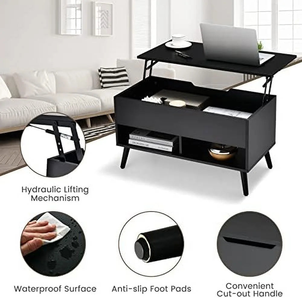 Lift Top Coffee Table with Hidden Compartment U3227