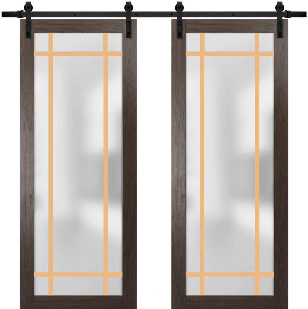 Double Barn Door 36 x 80 inches Solid Panel Interior Doors T1346