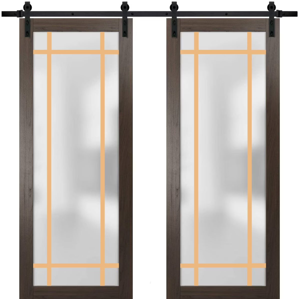 Double Barn Door 36 x 80 inches Solid Panel Interior Doors T1346
