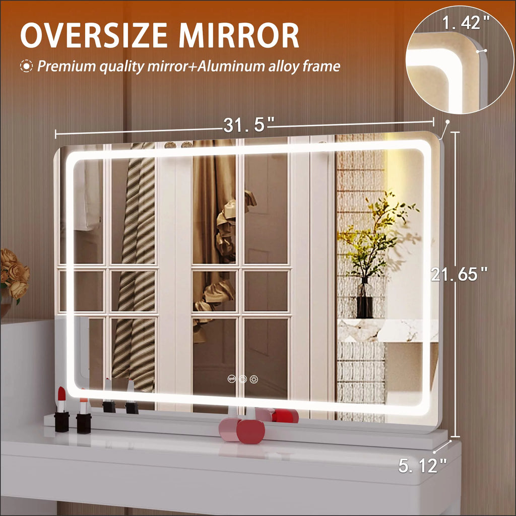 32" x 22" LED Vanity Mirror with Lights M124
