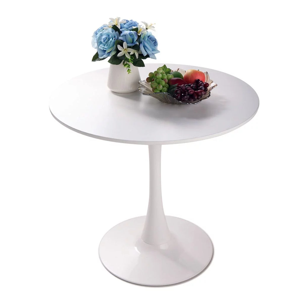 Round Pedestal Dining Table White S169
