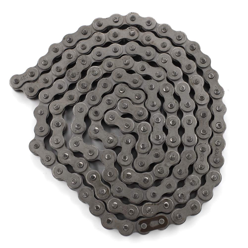 420 Roller Chain 132 Link with Chain Breaker, Pack of 2 Y40495