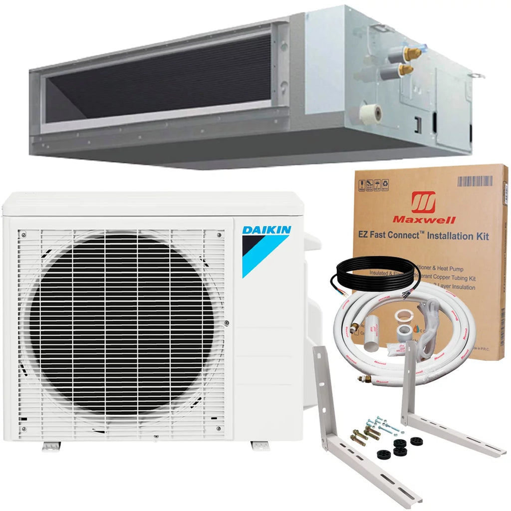 18000 Btu 15.3 SEER2 Mini-Split Concealed Ducted Heat Pump Air Conditioner C189777